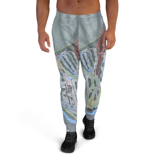 Sleeping Giant, Wyoming Ski Trail Map Men's Mid-Layer - Powderaddicts