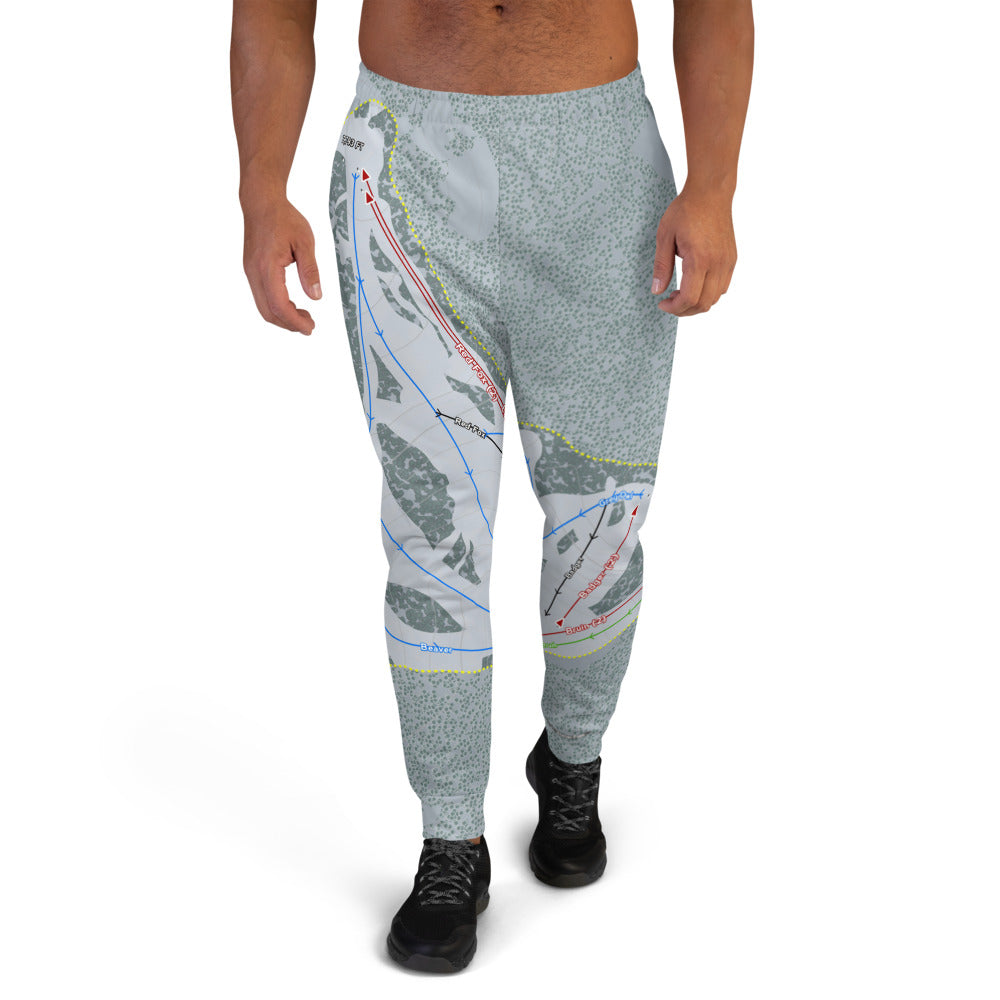 Badger Pass, California Ski Trail Map Men's Mid-Layer - Powderaddicts
