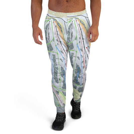 Pine Mountain, Michigan Ski Trail Map Men's Mid-Layer - Powderaddicts