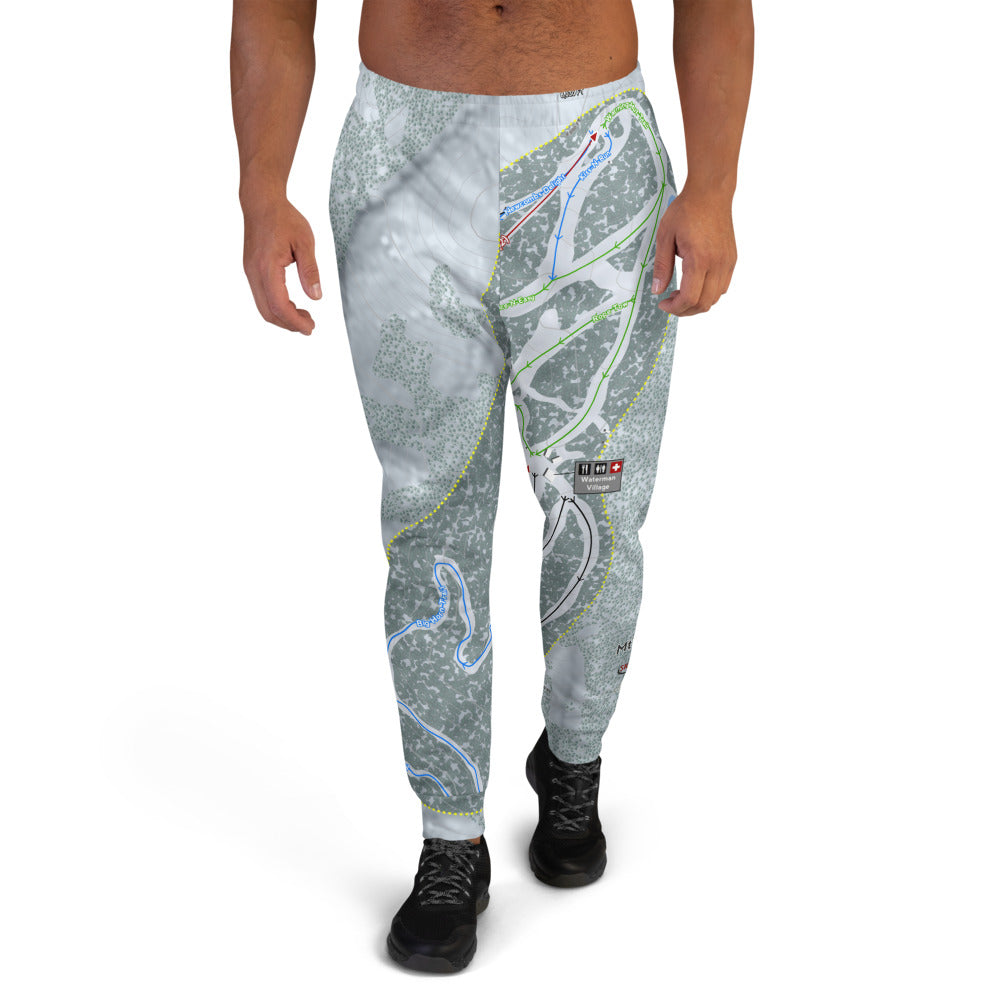 Mt Waterman, California Ski Trail Map Men's Mid-Layer