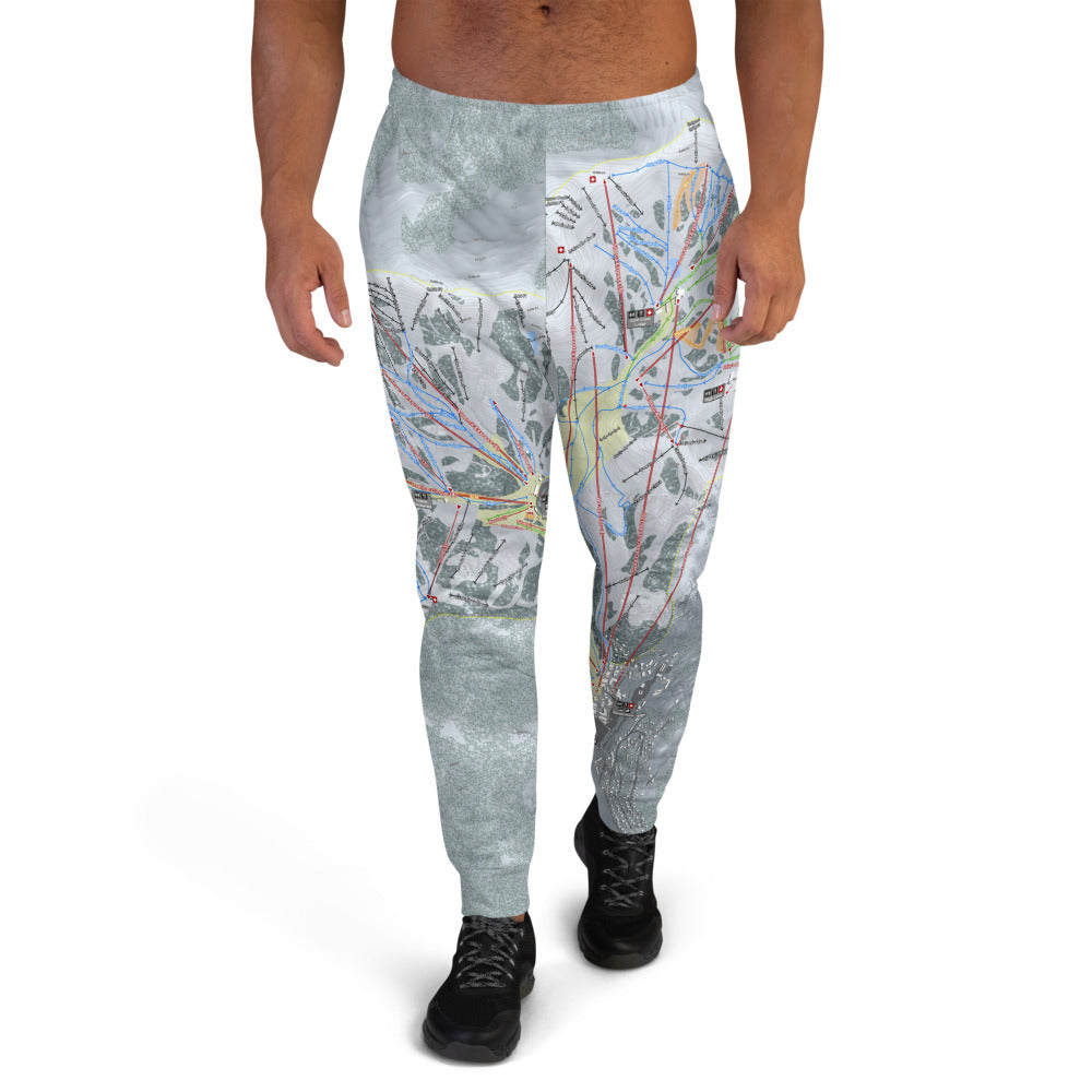Palisades Tahoe, California Ski Trail Map Men's Mid-Layer - Powderaddicts