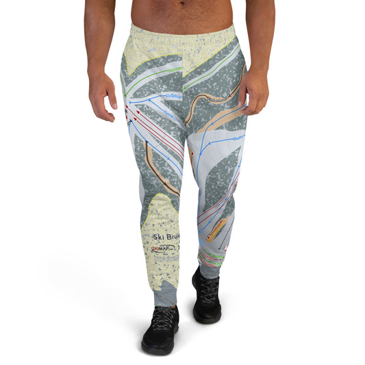 Ski Brule, Michigan Ski Trail Map Men's Mid-Layer - Powderaddicts