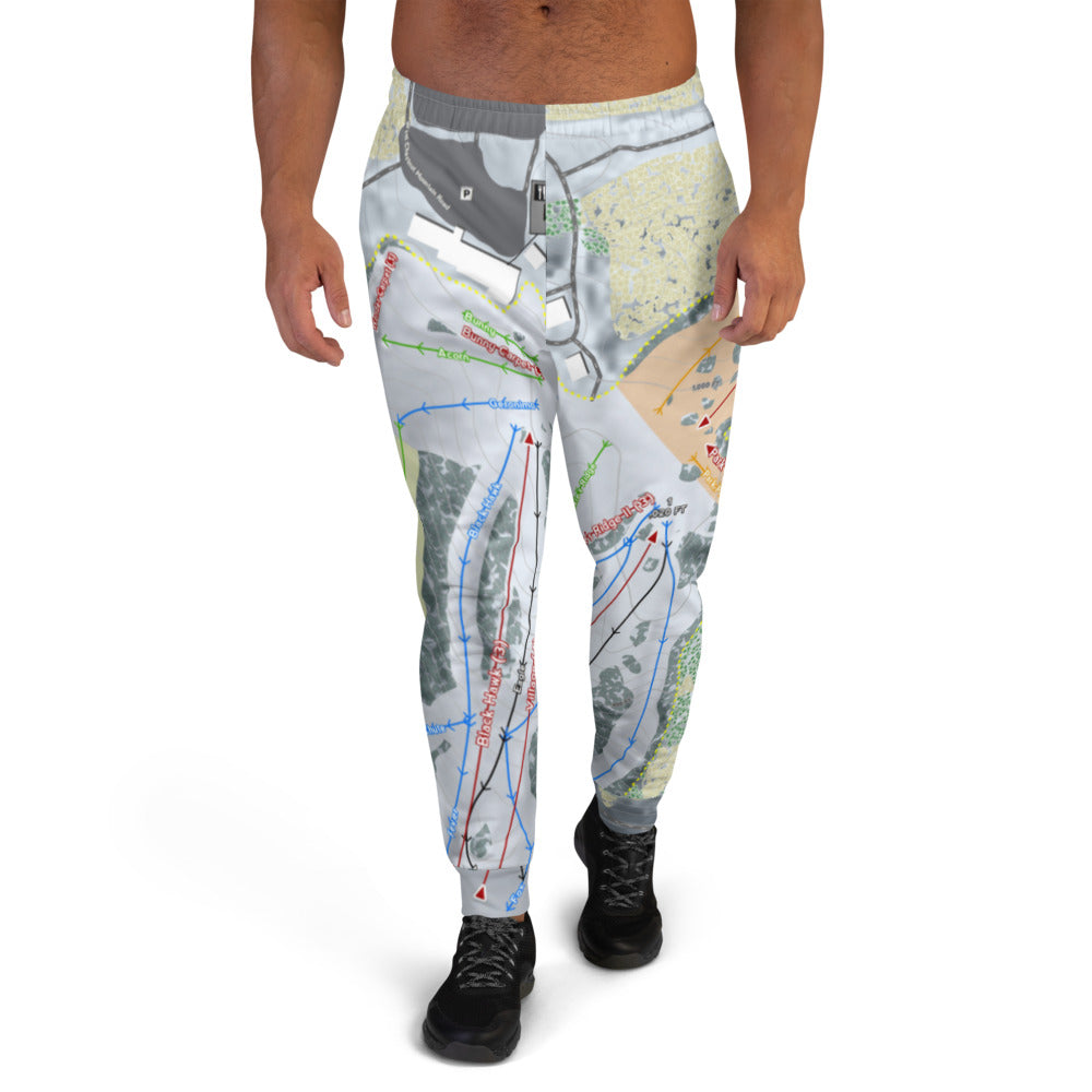 Chestnut Mountain, Illinois Ski Trail Map Men's Mid-Layer - Powderaddicts