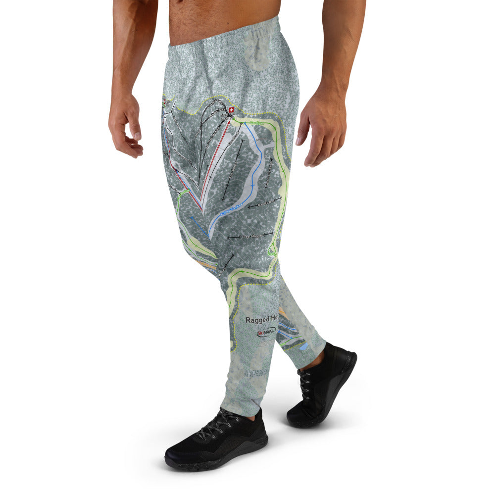 Ragged Mountain, New Hampshire Ski Trail Map Men's Mid-Layer - Powderaddicts