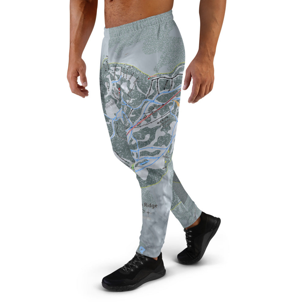Mission Ridge, Washington Ski Trail Map Men's Mid-Layer - Powderaddicts