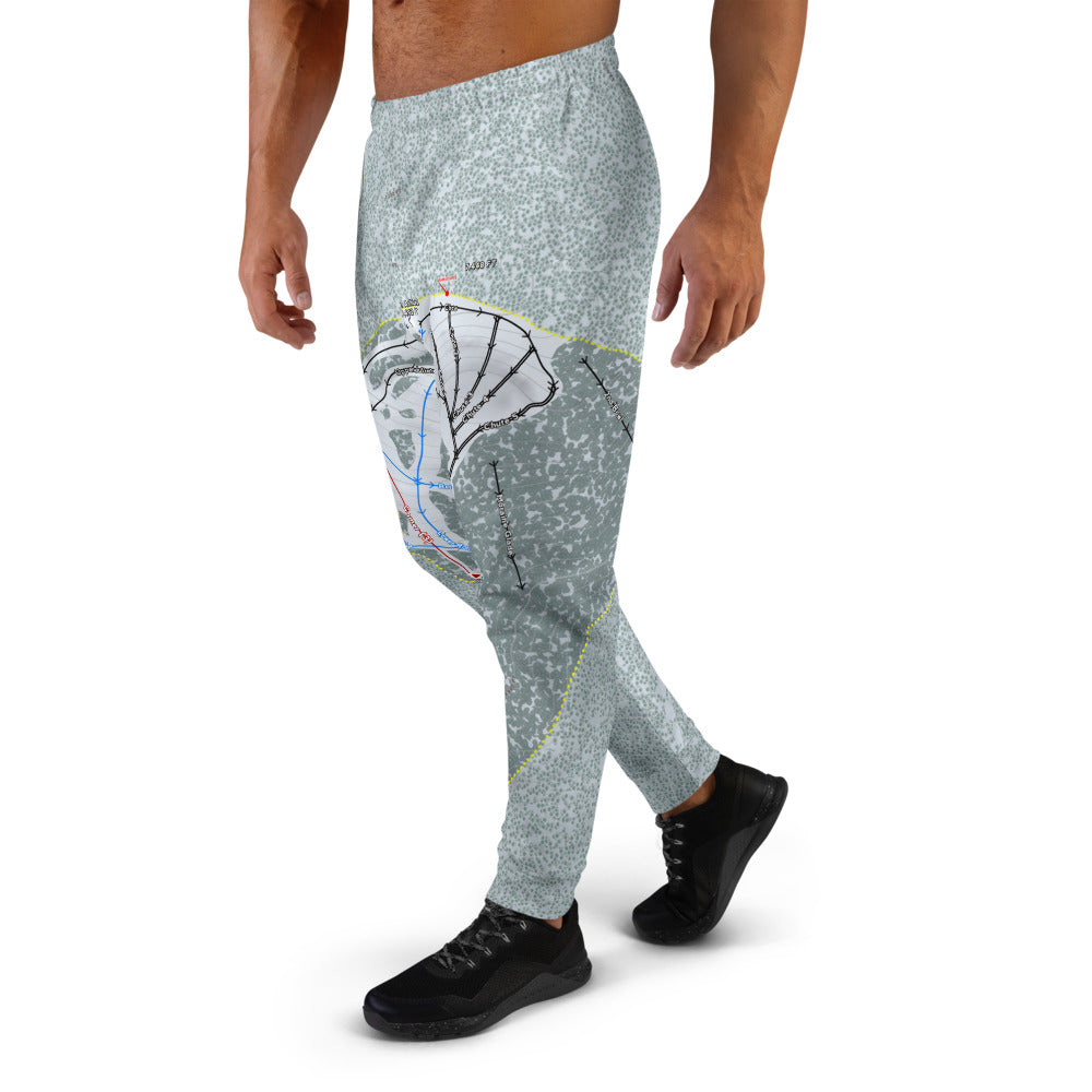 Mt. Ashland, Oregon Ski Trail Map Men's Mid-Layer - Powderaddicts