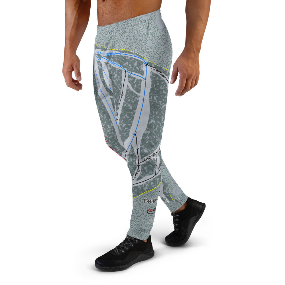 Ferguson Ridge, Oregon Ski Trail Map Men's Mid-Layer - Powderaddicts