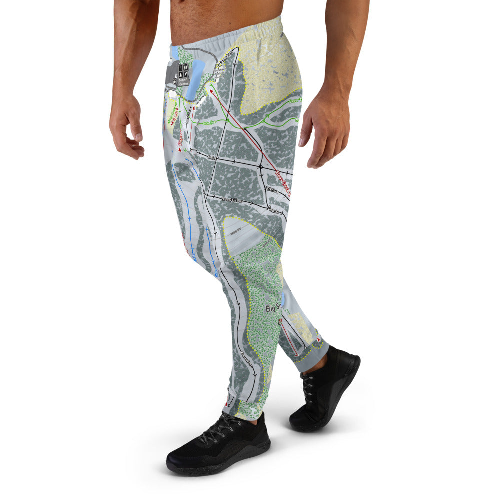 Big Snow Indianhead, Michigan Ski Trail Map Men's Mid-Layer - Powderaddicts