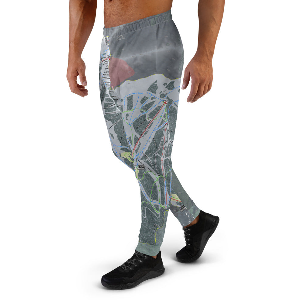 Fernie, British Columbia Ski Trail Map Men's Mid-Layer - Powderaddicts