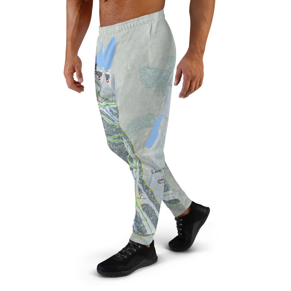 Laurel Mountain, Pennsylvania Ski Trail Map Men's Mid-Layer - Powderaddicts