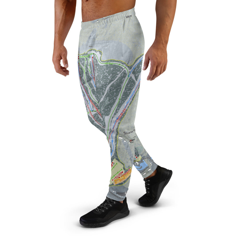 Shawnee Mountain, Pennsylvania Ski Trail Map Men's Mid-Layer - Powderaddicts