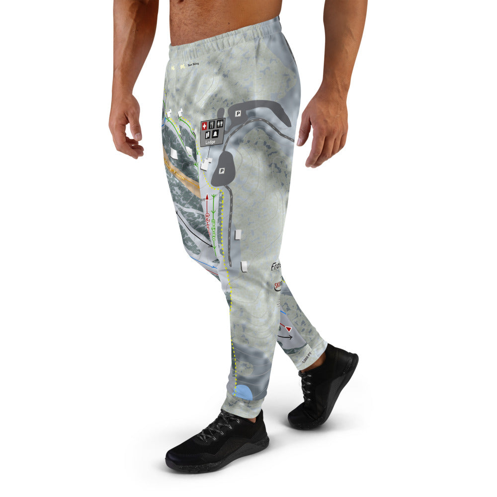 Frost Fire, North Dakota Ski Trail Map Men's Mid-Layer - Powderaddicts