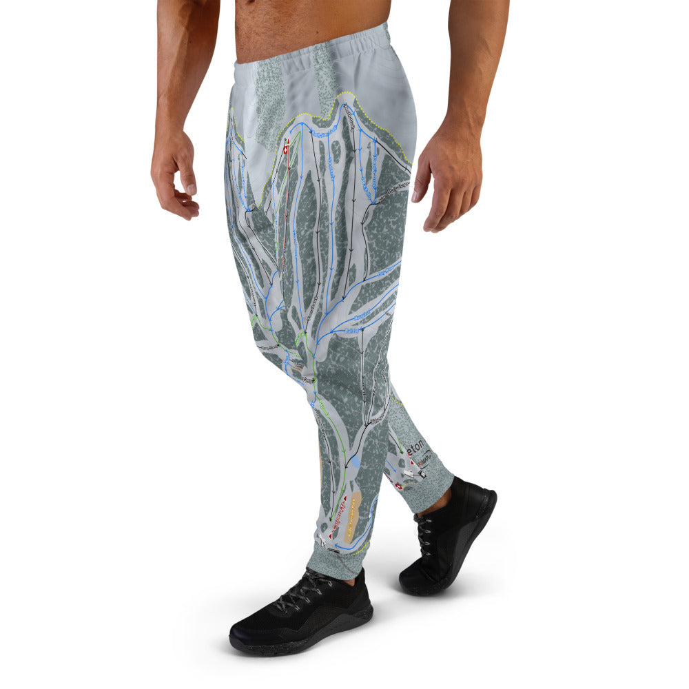 Teton Pass, Montana Ski Trail Map Men's Mid-Layer - Powderaddicts