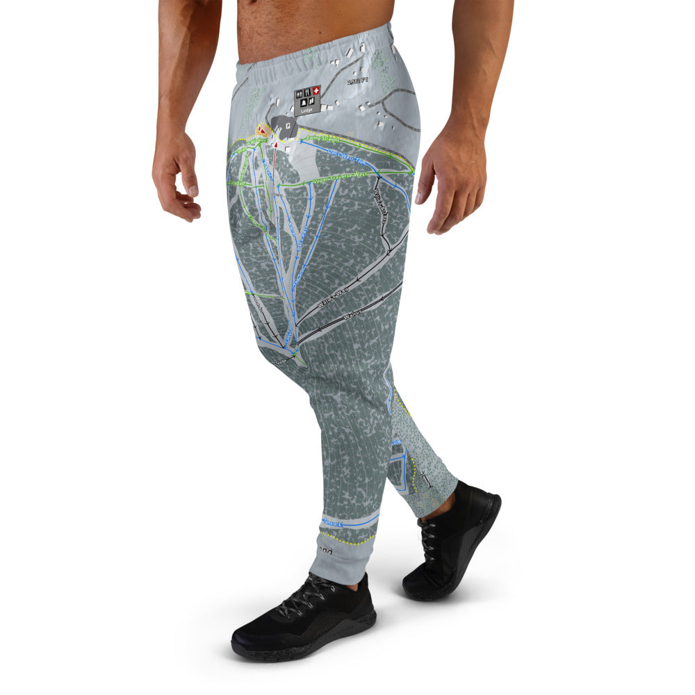 Ski Land, Alaska Ski Trail Map Men's Mid-Layer - Powderaddicts