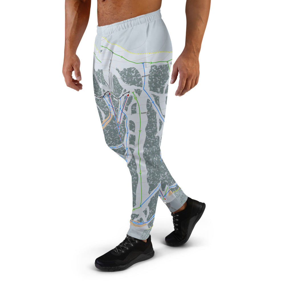 Pomerelle, Idaho Ski Trail Map Men's Mid-Layer - Powderaddicts
