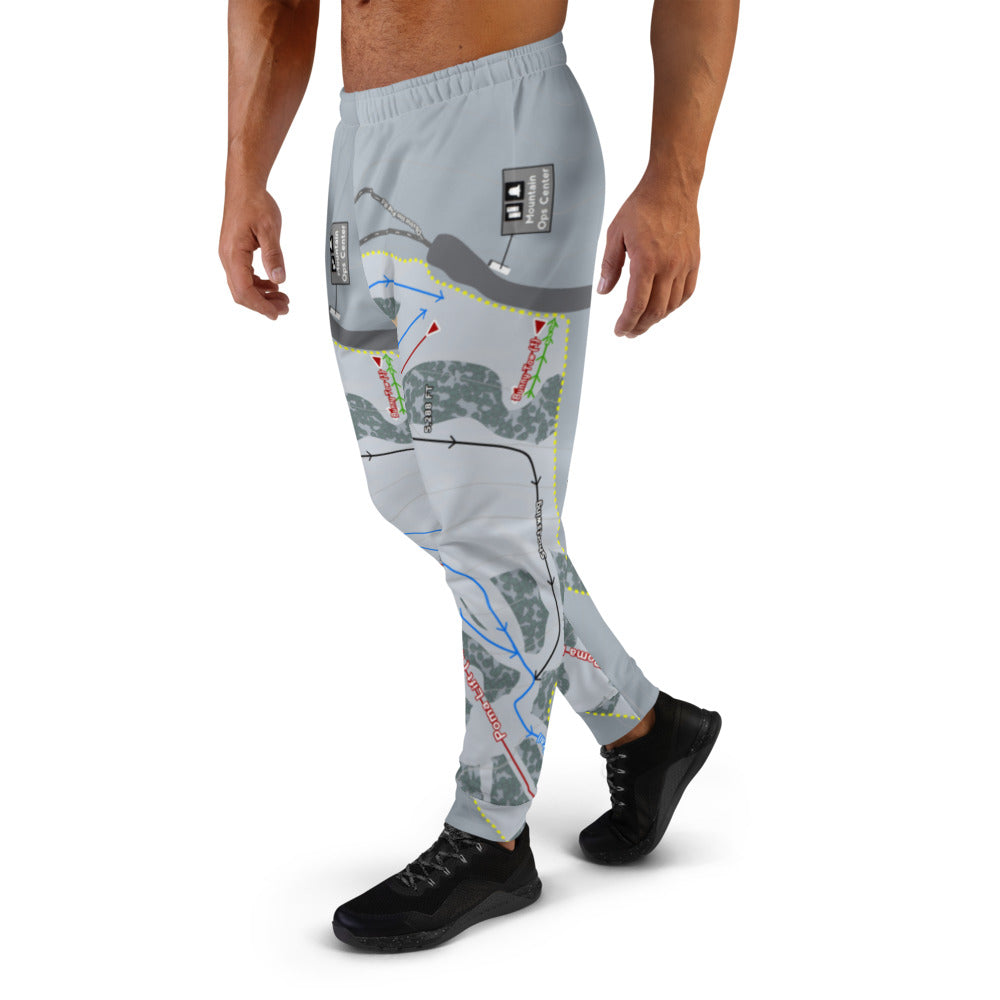 Hurricane Ridge, Washington Ski Trail Map Men's Mid-Layer - Powderaddicts