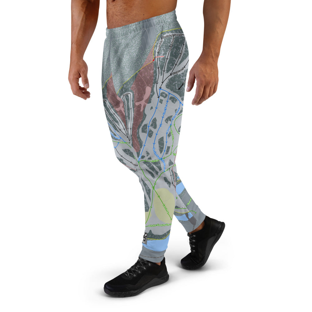 Sleeping Giant, Wyoming Ski Trail Map Men's Mid-Layer - Powderaddicts
