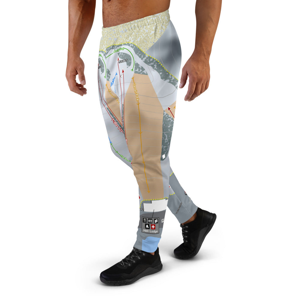 Hanson Hills, Michigan Ski Trail Map Men's Mid-Layer - Powderaddicts