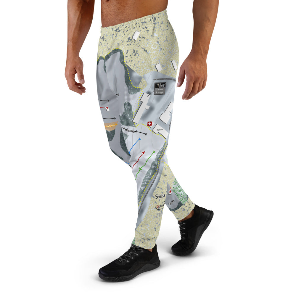 Swiss Valley, Michigan Ski Trail Map Men's Mid-Layer - Powderaddicts