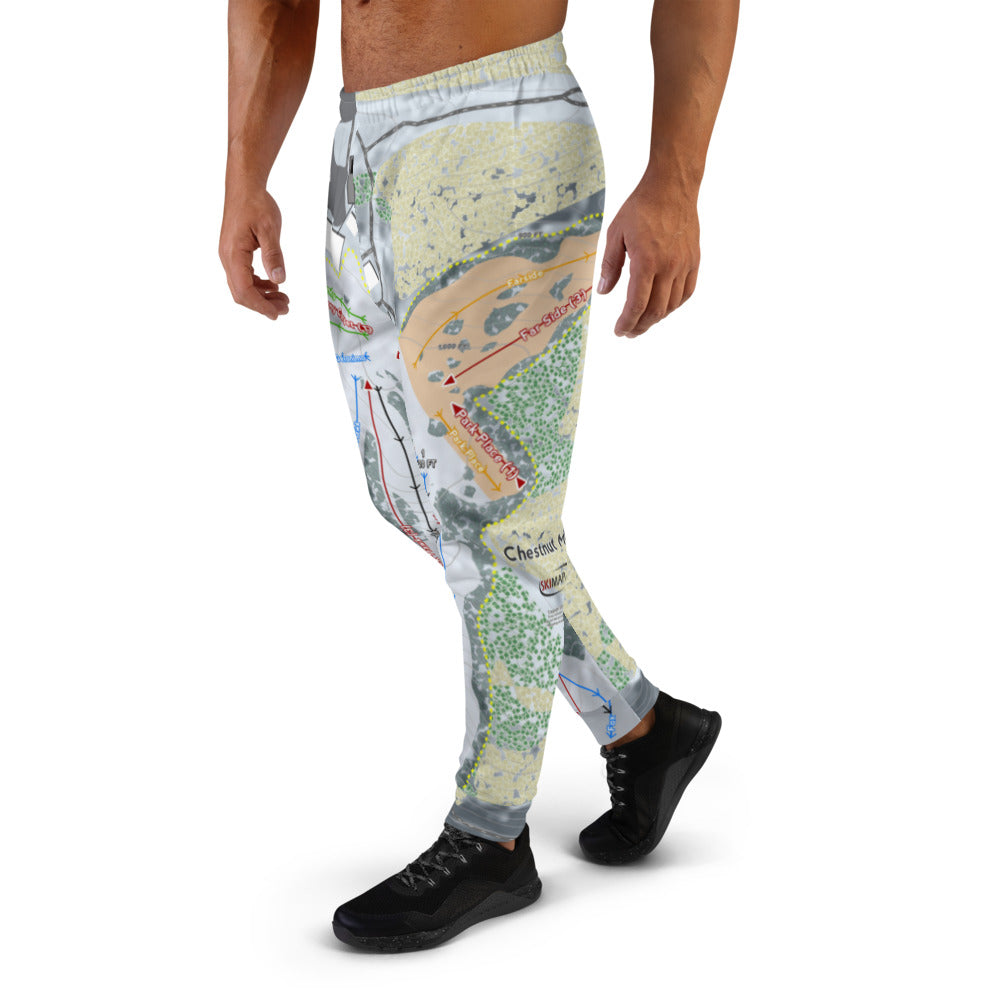 Chestnut Mountain, Illinois Ski Trail Map Men's Mid-Layer - Powderaddicts