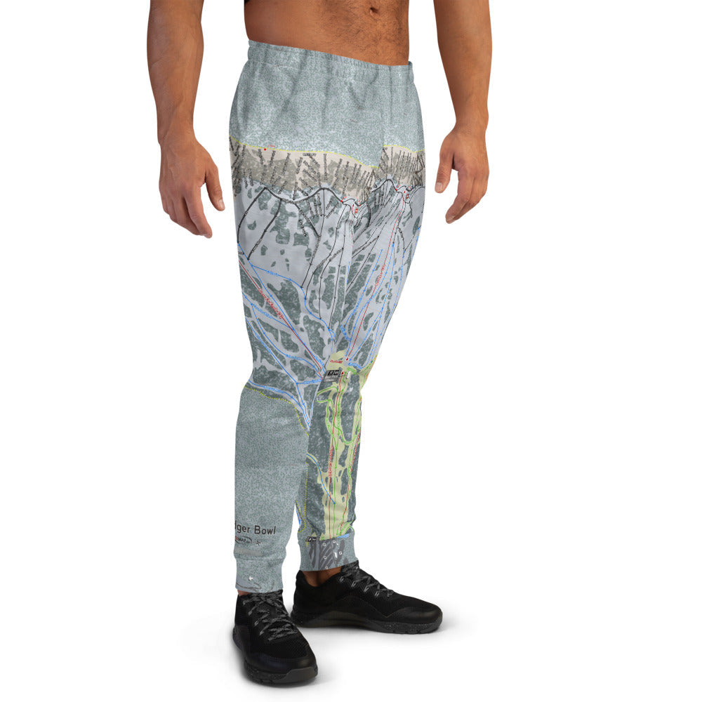 Bridger Bowl, Montana Ski Trail Map Men's Mid-Layer - Powderaddicts