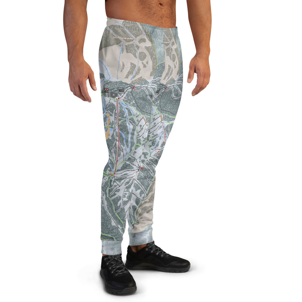 Powder Mountain, Utah Ski Trail Map Men's Mid-Layer - Powderaddicts