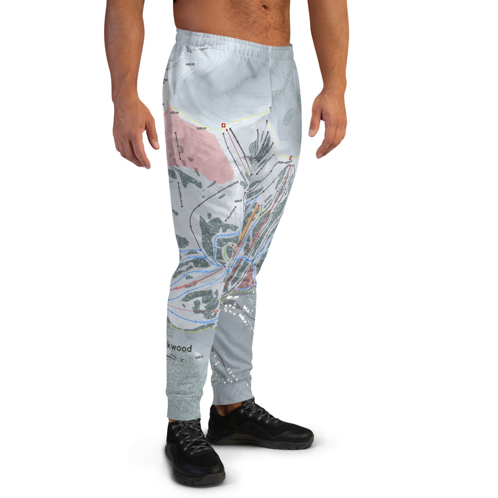 Kirkwood, California Ski Trail Map Men&#39;s Mid-Layer - Powderaddicts