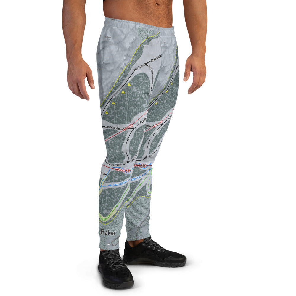 Mt. Baker, Washington Ski Trail Map Men's Mid-Layer - Powderaddicts
