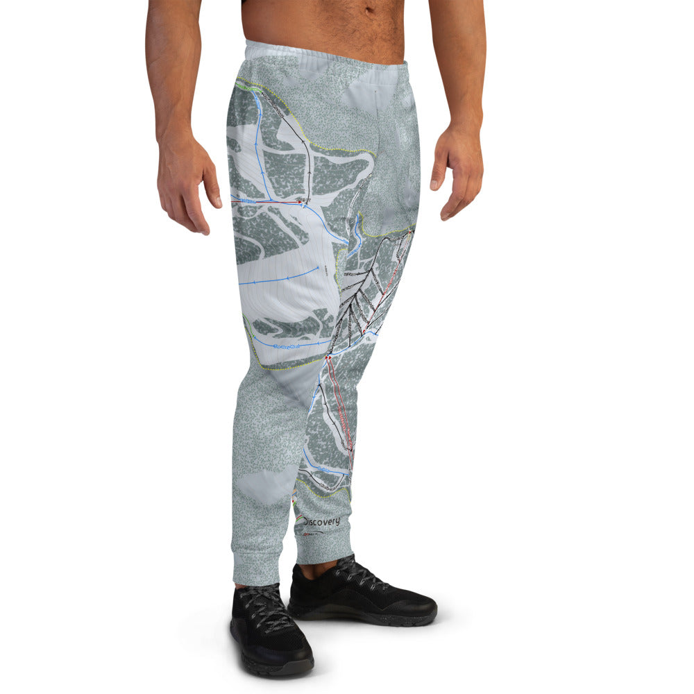 Discovery, Montana Ski Trail Map Men's Mid-Layer - Powderaddicts