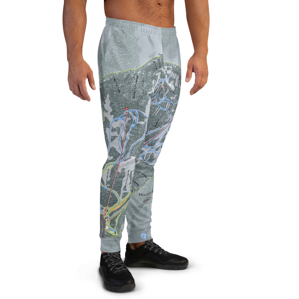 Mission Ridge, Washington Ski Trail Map Men's Mid-Layer - Powderaddicts