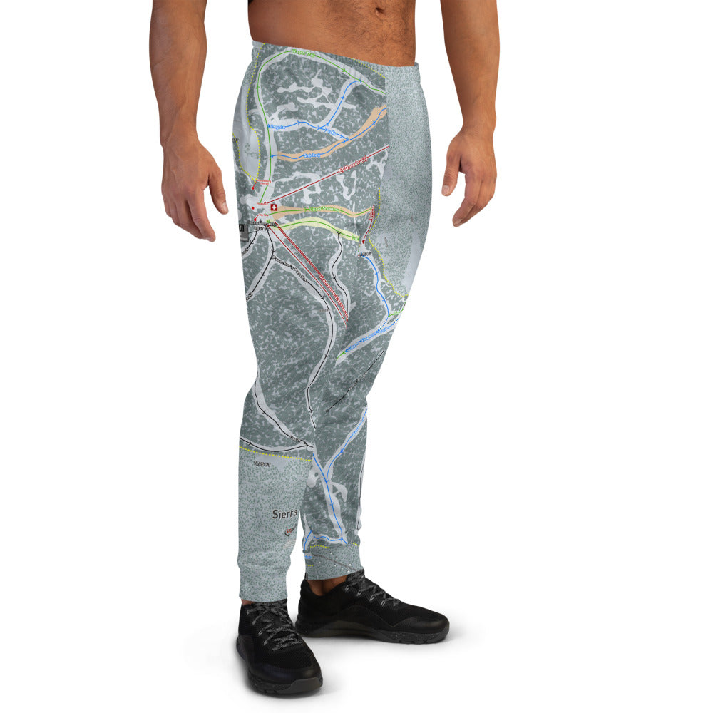 Sierra At Tahoe , California Ski Trail Map Men's Mid-Layer - Powderaddicts