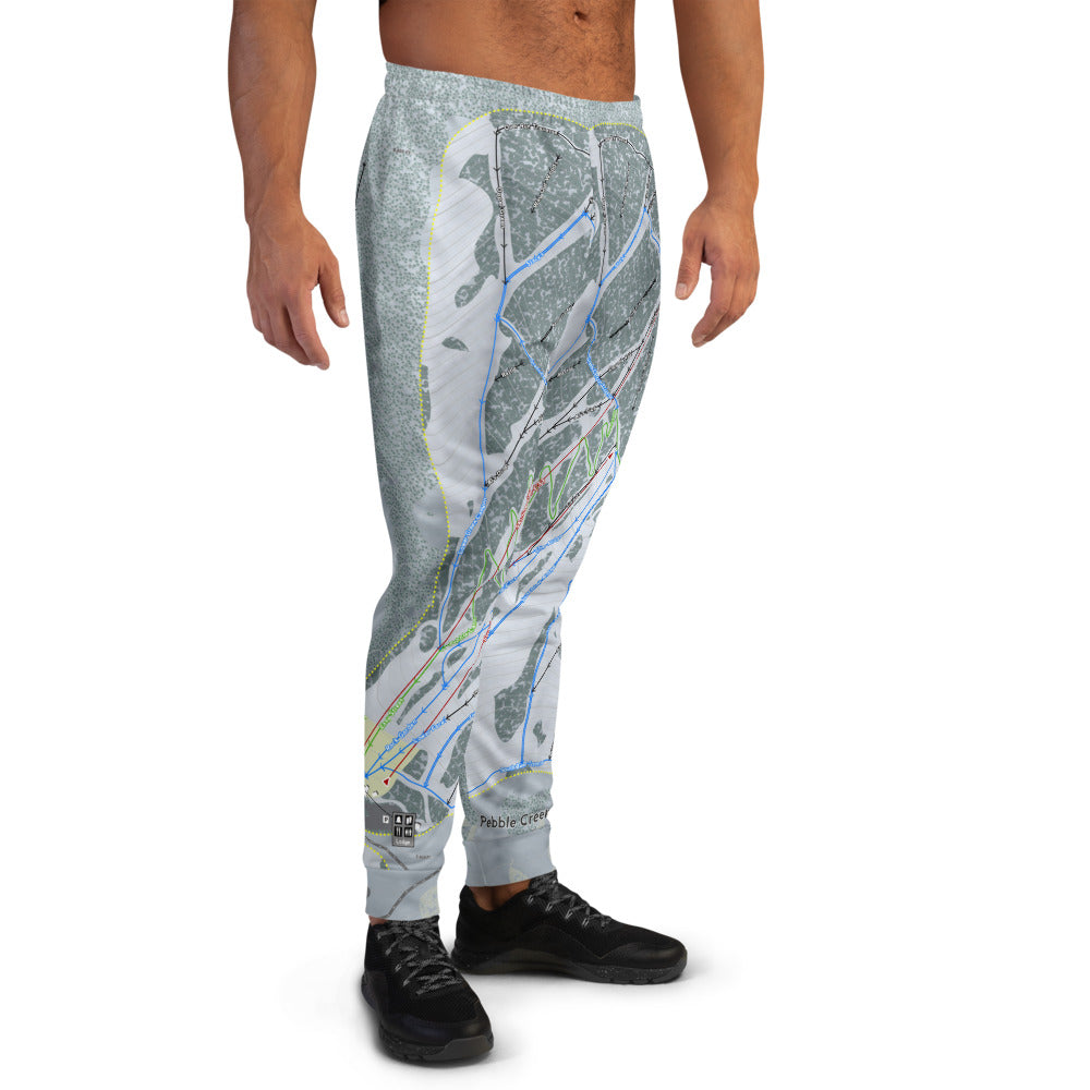 Pebble Creek, Idaho Ski Trail Map Men's Mid-Layer - Powderaddicts