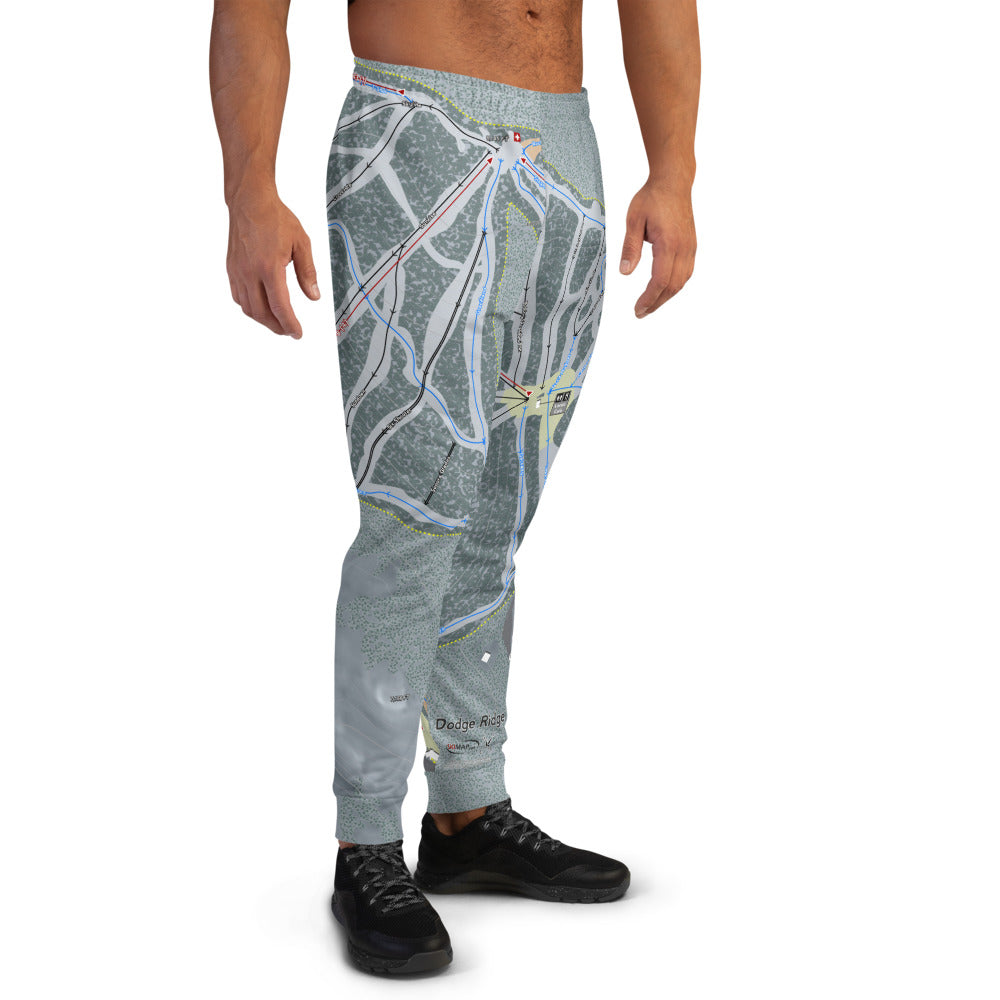 Dodge Ridge, California Ski Trail Map Men's Mid-Layer - Powderaddicts