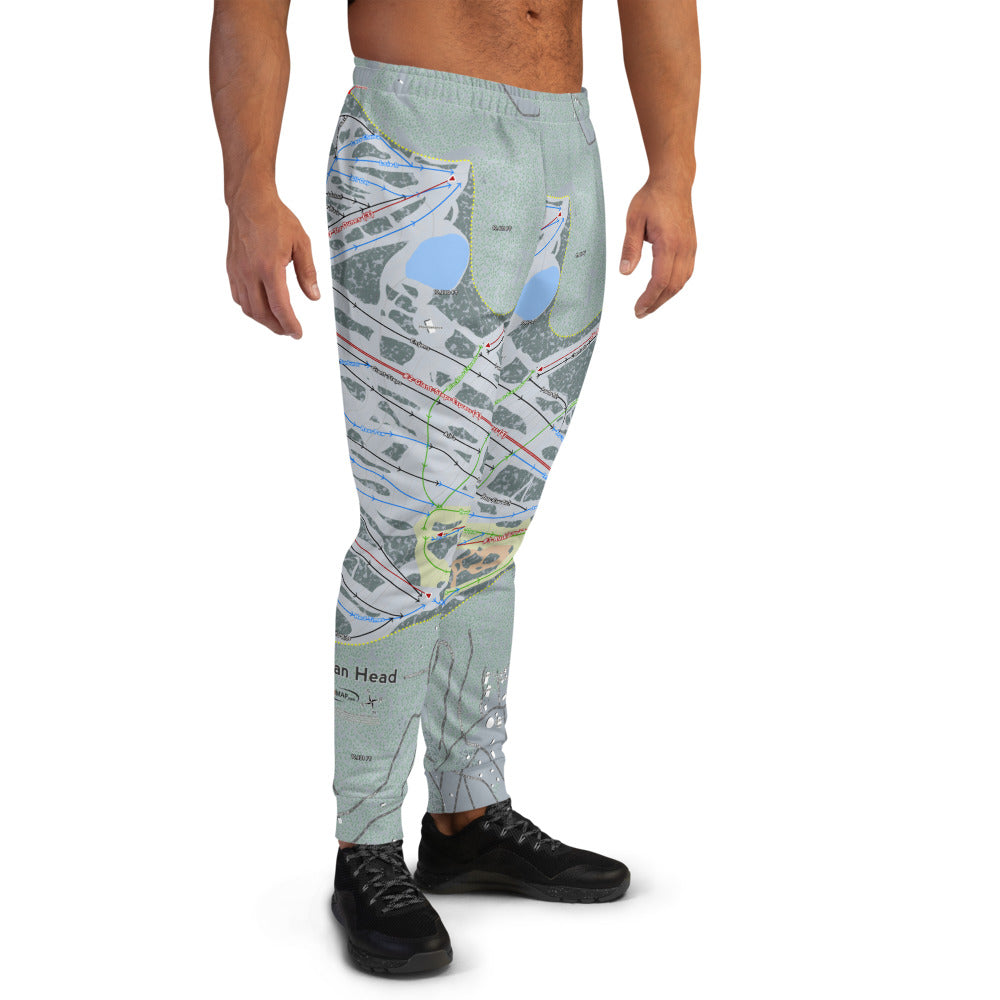 Brian Head, Utah Ski Trail Map Men's Mid-Layer - Powderaddicts