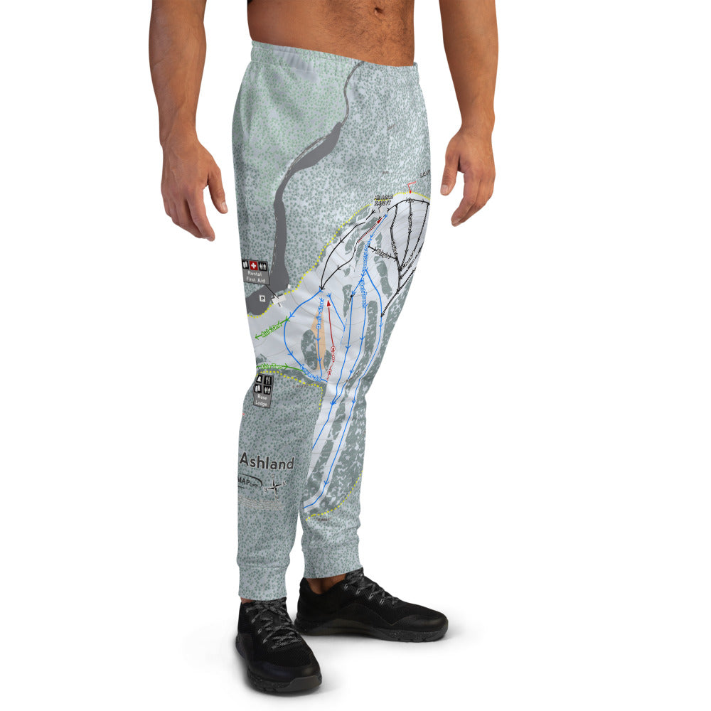 Mt. Ashland, Oregon Ski Trail Map Men's Mid-Layer - Powderaddicts