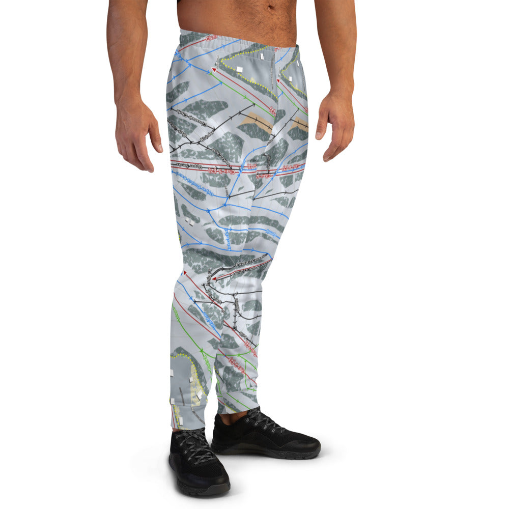 Big Powderhorn, Michigan Ski Trail Map Men's Mid-Layer - Powderaddicts