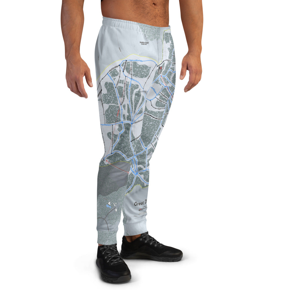 Great Divide, Montana Ski Trail Map Men's Mid-Layer - Powderaddicts