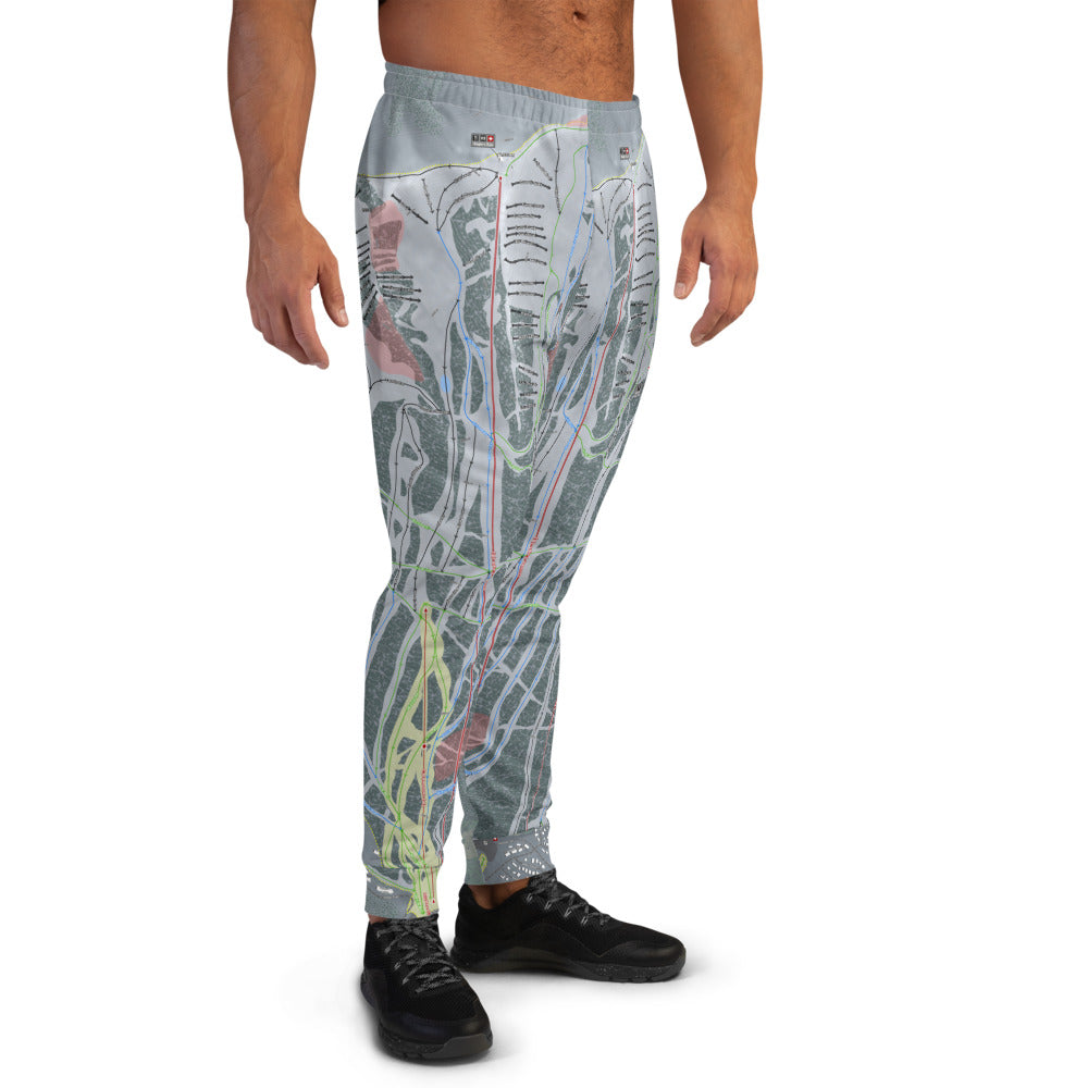 Kicking Horse, British Columbia Ski Trail Map Men's Mid-Layer - Powderaddicts