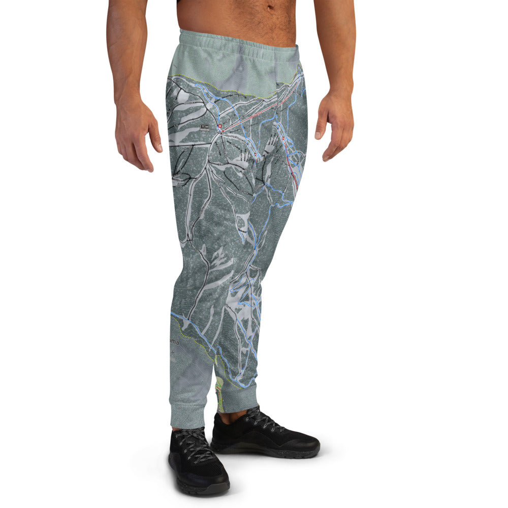 Panorama, British Columbia Ski Trail Map Men's Mid-Layer - Powderaddicts