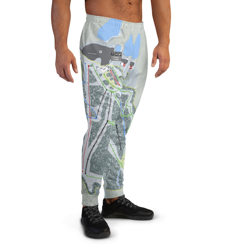 Laurel Mountain, Pennsylvania Ski Trail Map Men's Mid-Layer - Powderaddicts