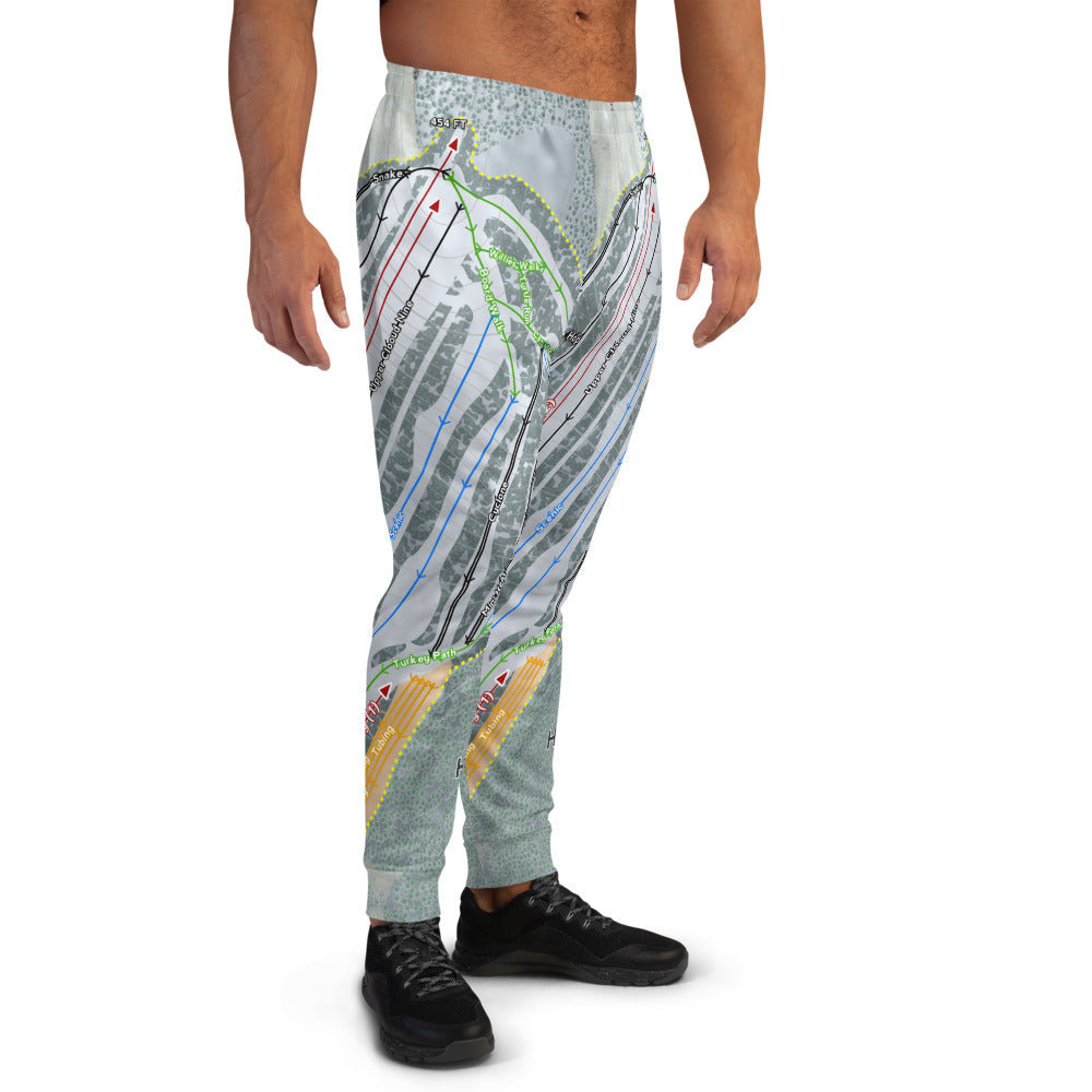 Hermon Mountain, Maine Ski Trail Map Men's Mid-Layer - Powderaddicts