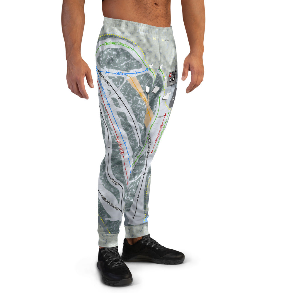 Frost Fire, North Dakota Ski Trail Map Men's Mid-Layer - Powderaddicts