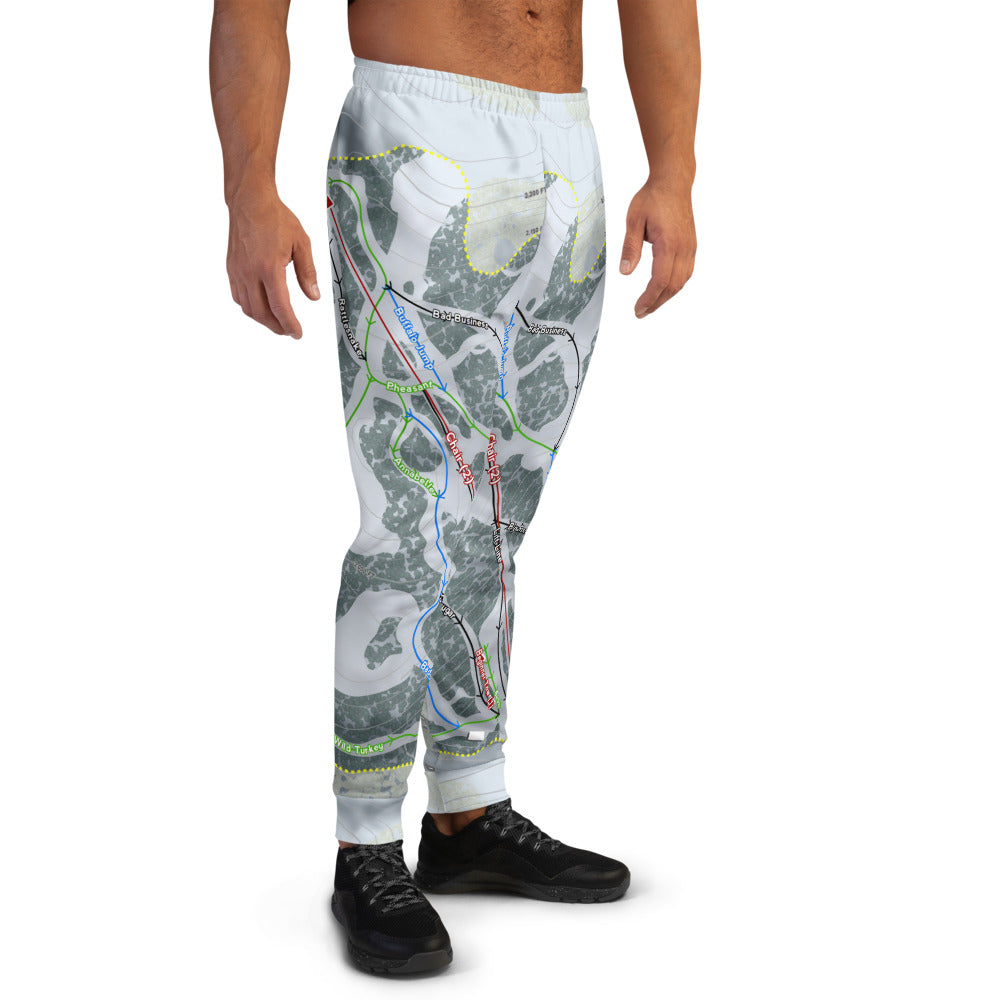 Huff Hills, North Dakota Ski Trail Map Men's Mid-Layer - Powderaddicts