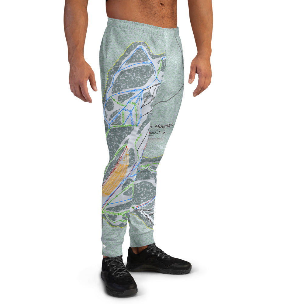 Deer Mountain, South Dakota Ski Trail Map Men's Mid-Layer - Powderaddicts