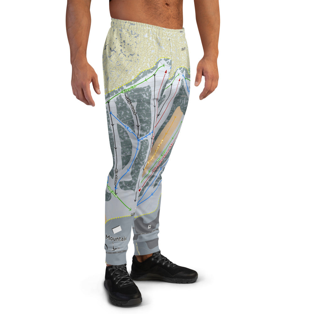 Christmas Mountain, Wisconsin Ski Trail Map Men's Mid-Layer - Powderaddicts