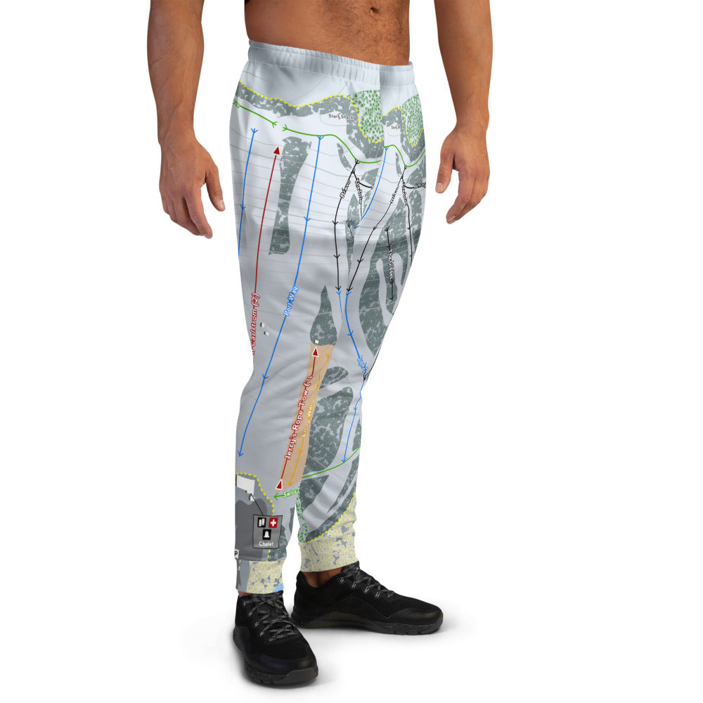 Mount Ashwabay, Wisconsin Ski Trail Map Men's Mid-Layer - Powderaddicts