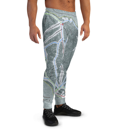 Bluewood, Washington Ski Trail Map Men's Mid-Layer - Powderaddicts