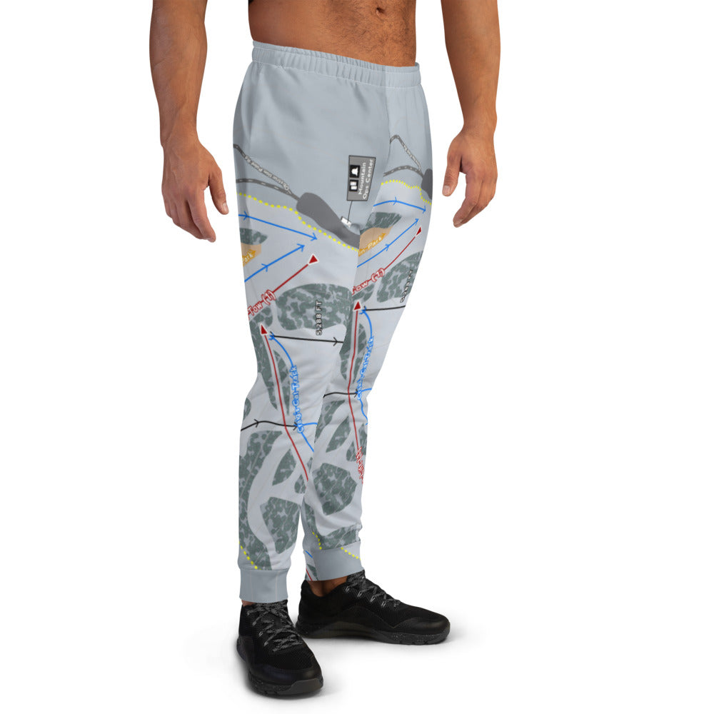 Hurricane Ridge, Washington Ski Trail Map Men's Mid-Layer - Powderaddicts
