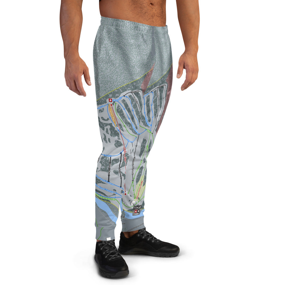 Sleeping Giant, Wyoming Ski Trail Map Men's Mid-Layer - Powderaddicts