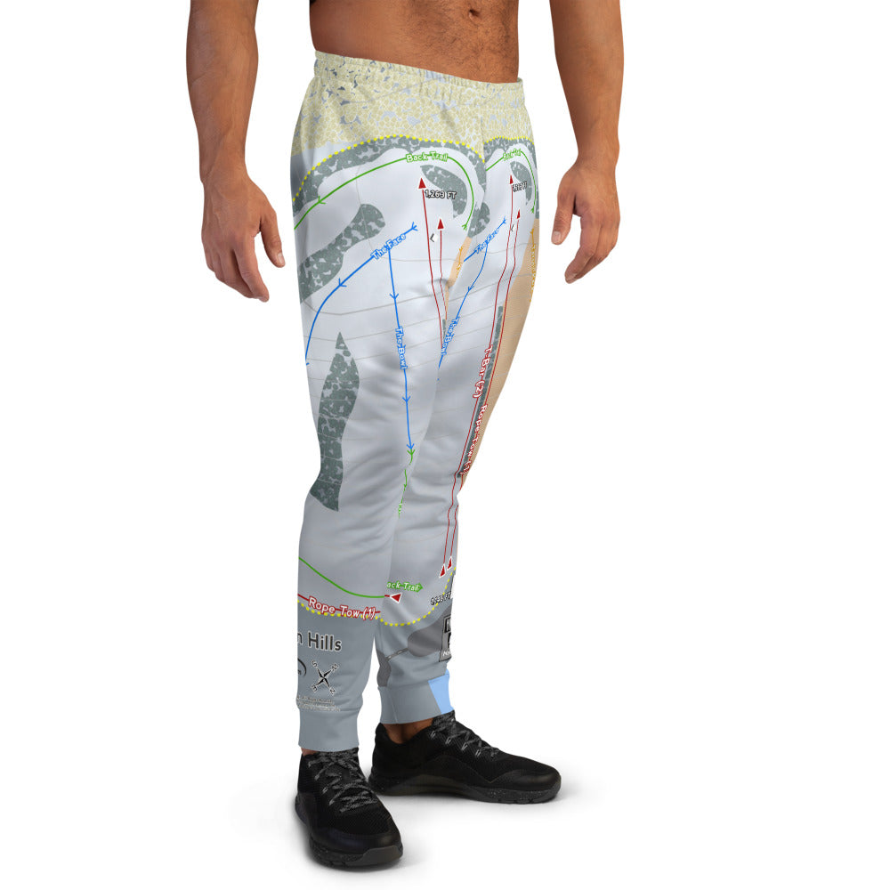 Hanson Hills, Michigan Ski Trail Map Men's Mid-Layer - Powderaddicts